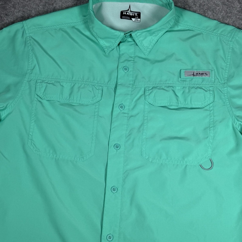 Habit Men's Casual Button Down Shirt - Green
